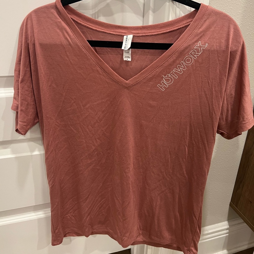 Hotworx Pink V-neck Shirt